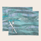 Precious Aqua And Turquoise Glamour Placemat Gallery Image 1