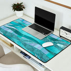 Precious Aqua And Turquoise Glamour Desk Mat Gallery Image 2
