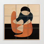 Abstract Figure 4 Wood Wall Art Gallery Image 1