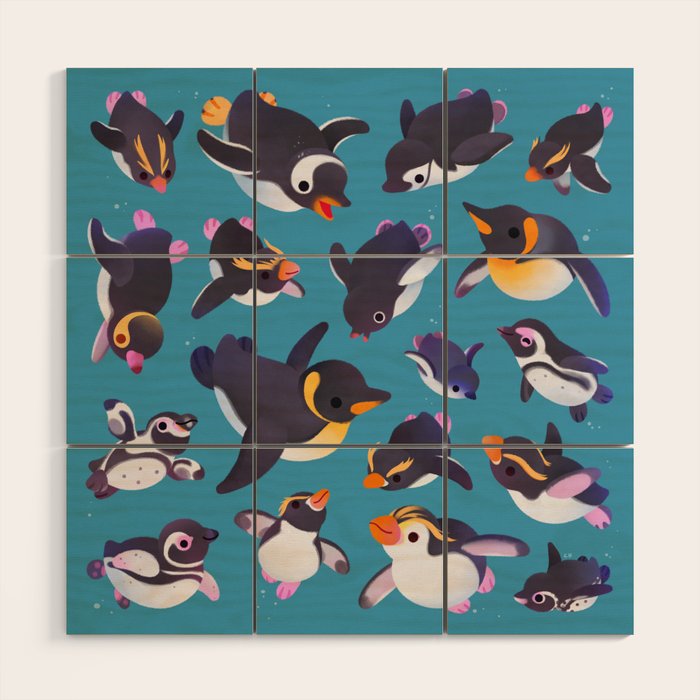 Penguin day Wood Wall Art Gallery Image 1