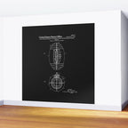 Football Patent - Black Wall Mural Gallery Image 2