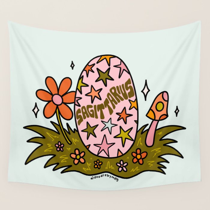 Sagittarius Easter Egg Wall Tapestry Gallery Image 4