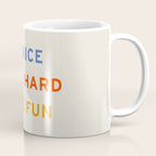 Be Nice, Work Hard, Have Fun | Retro Vintage Bauhaus Typography Coffee Mug Gallery Image 1
