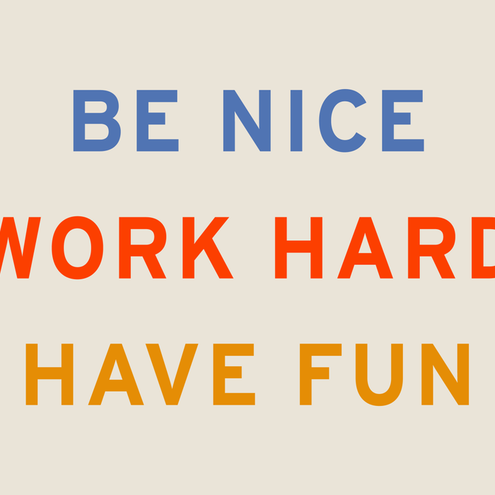 Be Nice, Work Hard, Have Fun | Retro Vintage Bauhaus Typography Coffee Mug Gallery Image 2