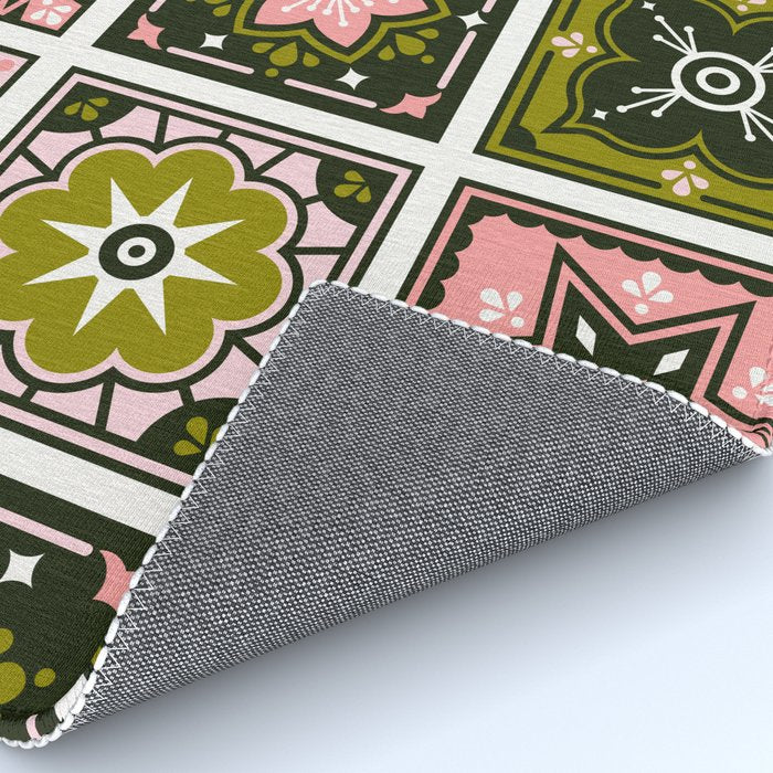 Talavera Mexican Tile - Blush & Sage Palette Rug Gallery Image 4