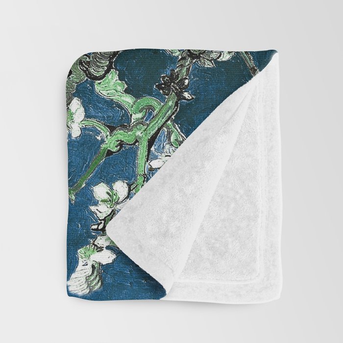 Van Gogh Almond Blossoms : Ocean Blue Art & Home Decor Throw Blanket Gallery Image 3