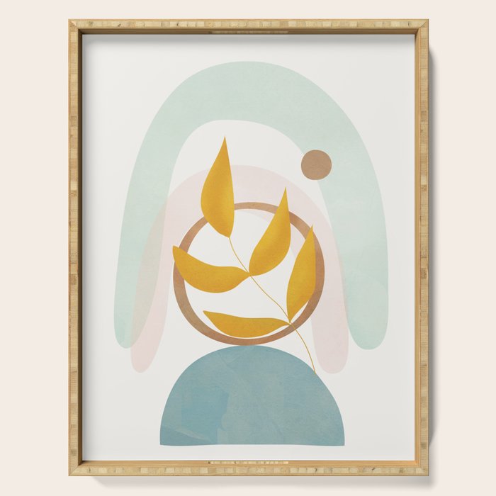 Soft Abstract Shapes 14 Serving Tray Gallery Image 1