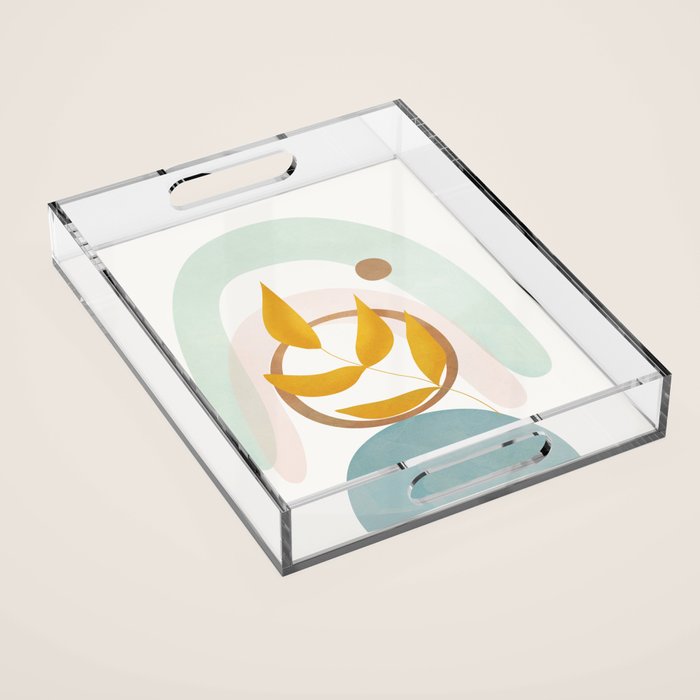 Soft Abstract Shapes 14 Acrylic Tray Gallery Image 1