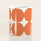Whole Lotta Circles - Modern Retro Orange Geometric Pattern Coffee Mug Gallery Image 4