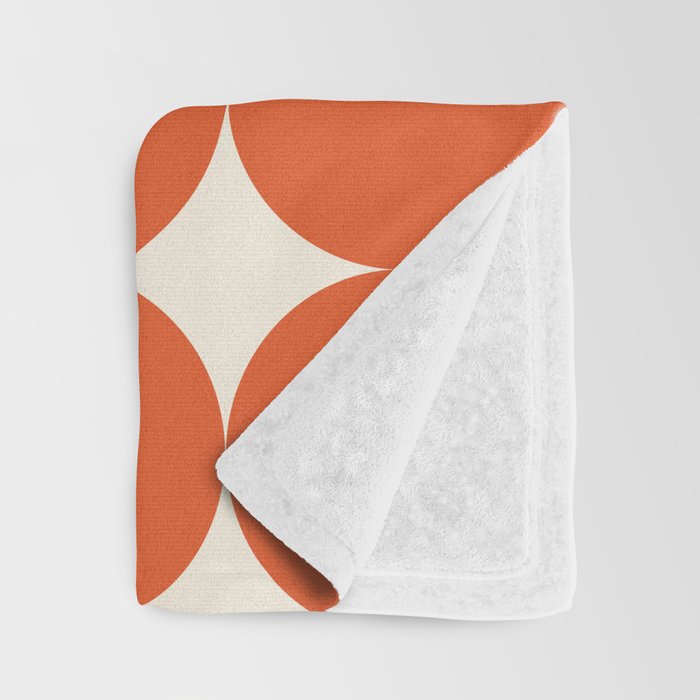 Whole Lotta Circles - Modern Retro Orange Geometric Pattern Throw Blanket Gallery Image 3