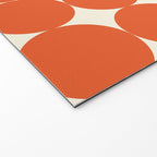 Whole Lotta Circles - Modern Retro Orange Geometric Pattern Welcome Mat Gallery Image 2