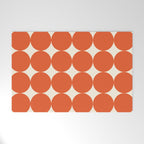 Whole Lotta Circles - Modern Retro Orange Geometric Pattern Welcome Mat Gallery Image 1