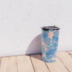 Abstraction_Ginkgo_Pattern_Minimalism_002 Travel Mug Gallery Image 4