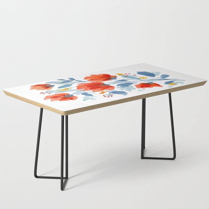 Watercolor Flowers Coffee Table Gallery Image 1
