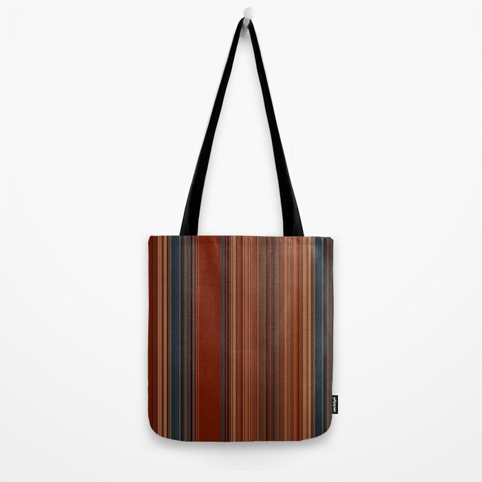 Bold Rust Colorful Stripes Tote Bag Gallery Image 2