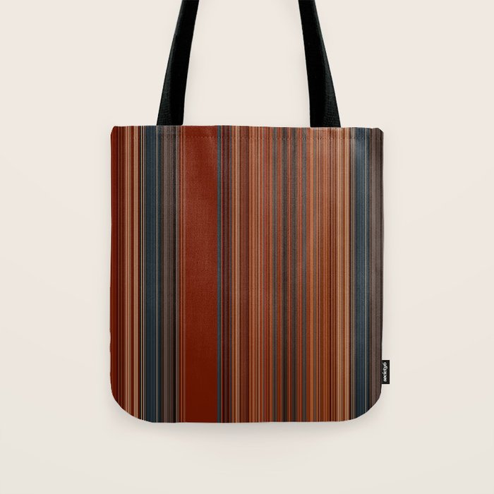 Bold Rust Colorful Stripes Tote Bag Gallery Image 1