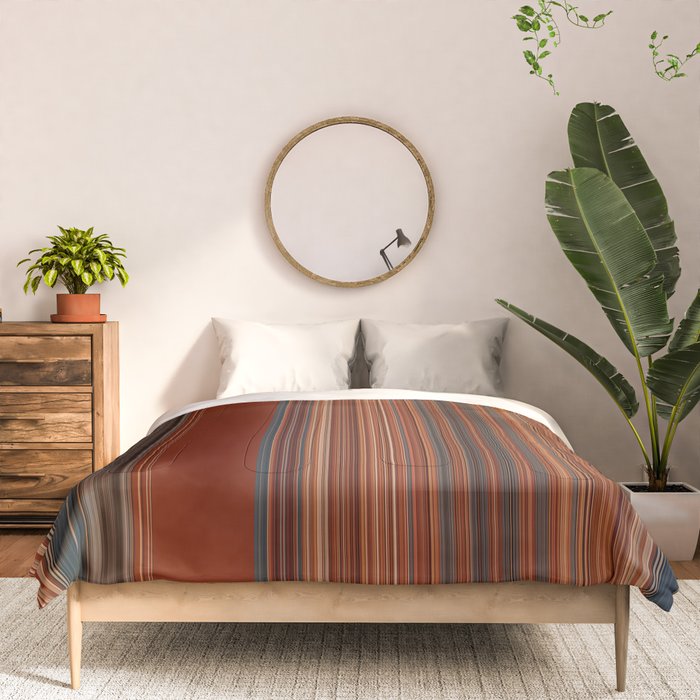 Bold Rust Colorful Stripes Comforter Gallery Image 3