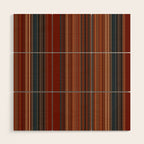 Bold Rust Colorful Stripes Wood Wall Art Gallery Image 1