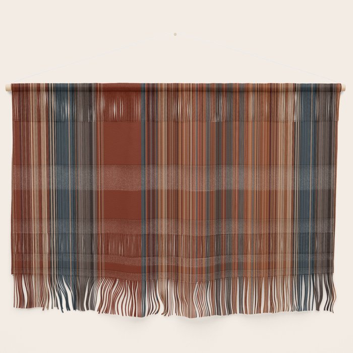 Bold Rust Colorful Stripes Wall Hanging Gallery Image 1
