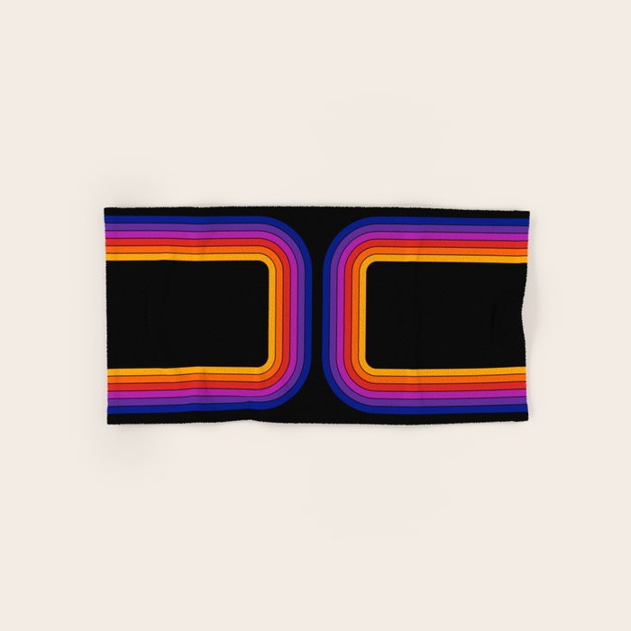 Black Rainbow Tunnel Bath Towel Gallery Image 1