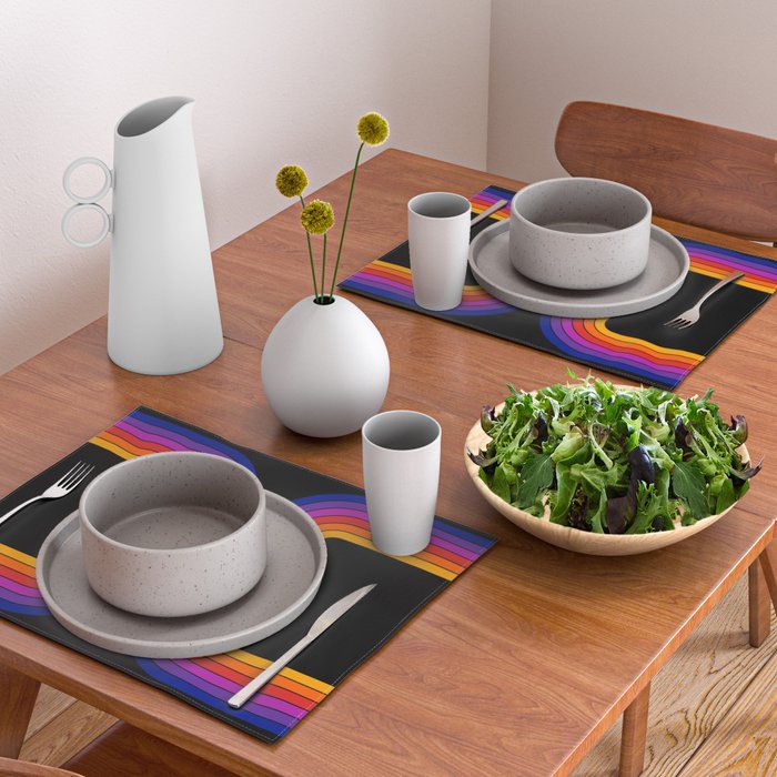 Black Rainbow Tunnel Placemat Gallery Image 2