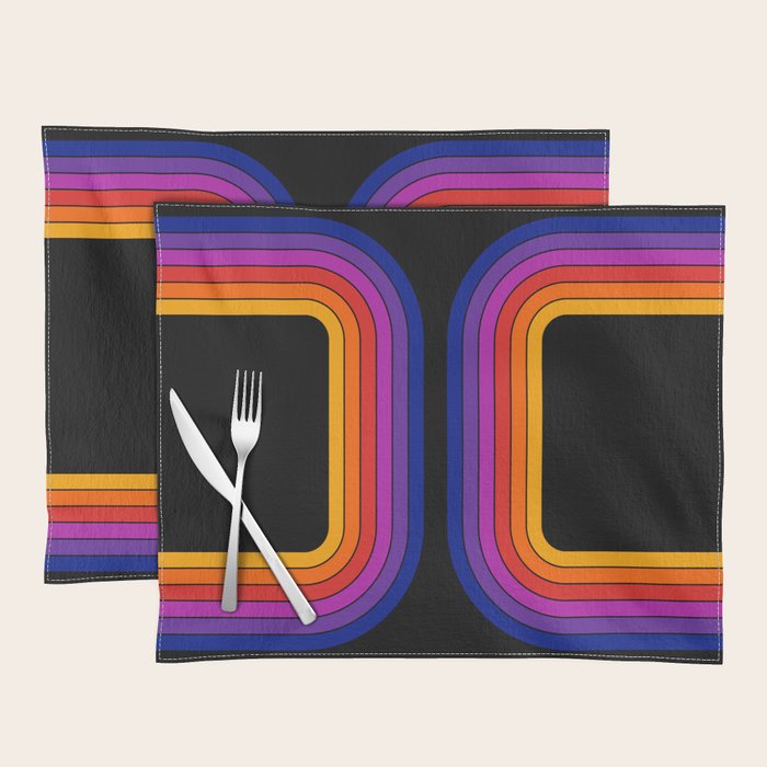 Black Rainbow Tunnel Placemat Gallery Image 1