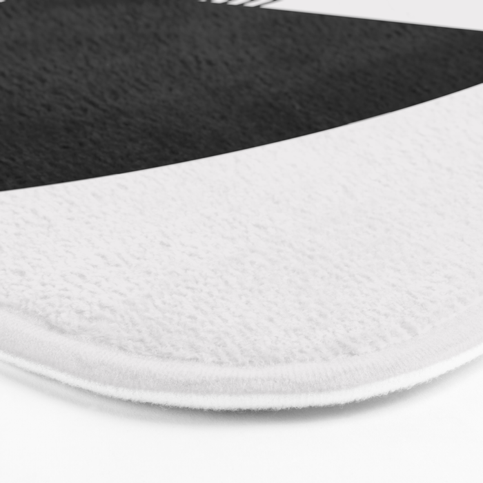 The Form - Black and White Abstract Bath Mat Gallery Image 3