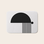 The Form - Black and White Abstract Bath Mat Gallery Image 1