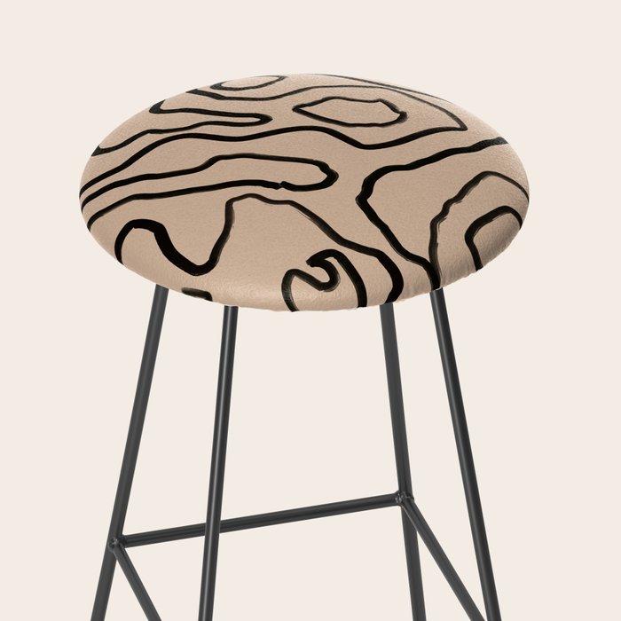 Abstract line art 161 Stool Gallery Image 2