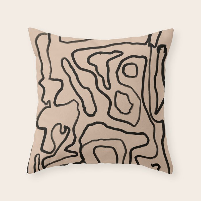 Abstract line art 161 Throw Pillow Gallery Image 1