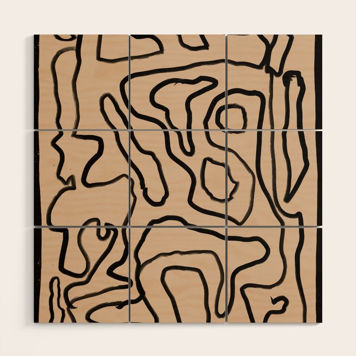 Abstract line art 161 Wood Wall Art Gallery Image 1