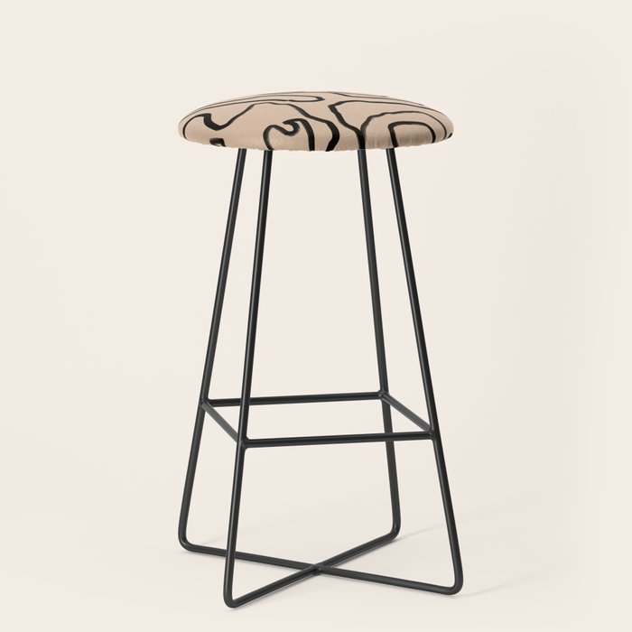 Abstract line art 161 Stool Gallery Image 1