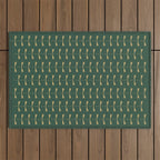 Dragonfly Pattern XVII Kelly Green Outdoor Rug Gallery Image 1