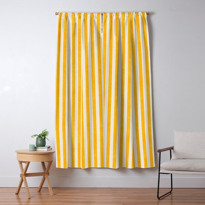 STRIPES - 07 - Goldenrod Window Curtain Gallery Image 1