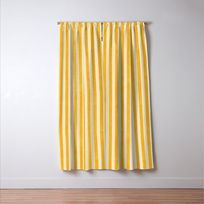 STRIPES - 07 - Goldenrod Window Curtain Gallery Image 3