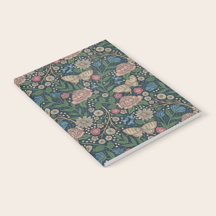 Heritage Wildflower Garden on Dark Blue Notebook Gallery Image 1