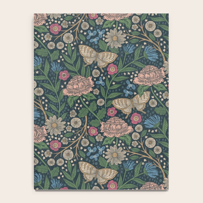 Heritage Wildflower Garden on Dark Blue Notebook Gallery Image 4