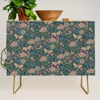 Heritage Wildflower Garden on Dark Blue Credenza Gallery Image 1