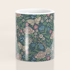 Heritage Wildflower Garden on Dark Blue Coffee Mug Gallery Image 4