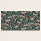 Heritage Wildflower Garden on Dark Blue Desk Mat Gallery Image 3