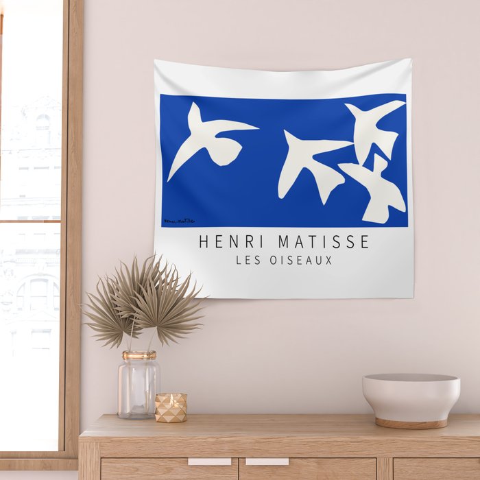 Henri Matisse - Les Oiseaux (The Birds) 1947 Artwork Reproduction Wall Tapestry Gallery Image 2