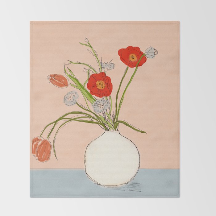 Spring Bouquet Uplifting Throw Blanket Gallery Image 2