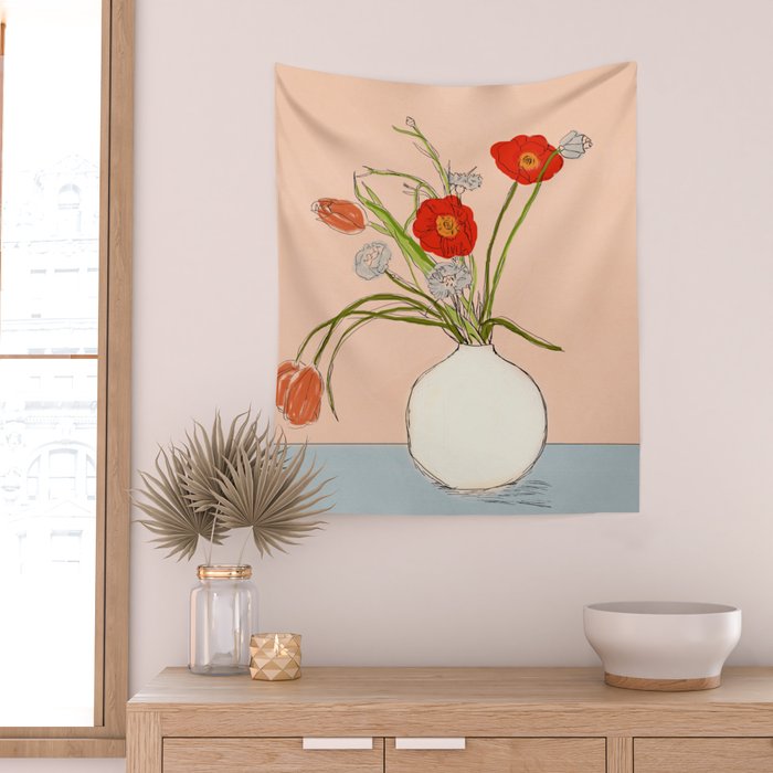 Spring Bouquet Uplifting Wall Tapestry Gallery Image 2