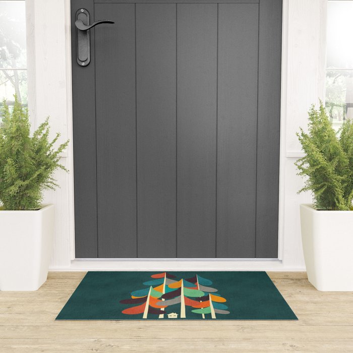 Cabin in the woods Welcome Mat Gallery Image 3