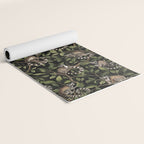Lush Tropical Lemur Monkey Paradise Black Yoga Mat Gallery Image 2