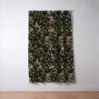 Lush Tropical Lemur Monkey Paradise Black Window Curtain Gallery Image 3