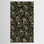 Lush Tropical Lemur Monkey Paradise Black Tablecloth Gallery Image 2