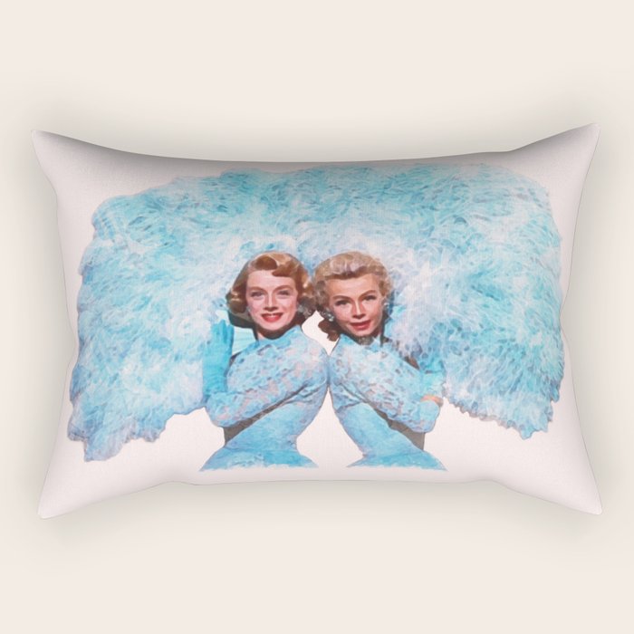 Sisters - White Christmas - Watercolor Rectangular Pillow Gallery Image 2