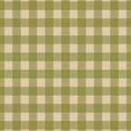 Gingham Check Pattern in Muted Vintage Olive Green and Beige Coffee Mug Gallery Image 2