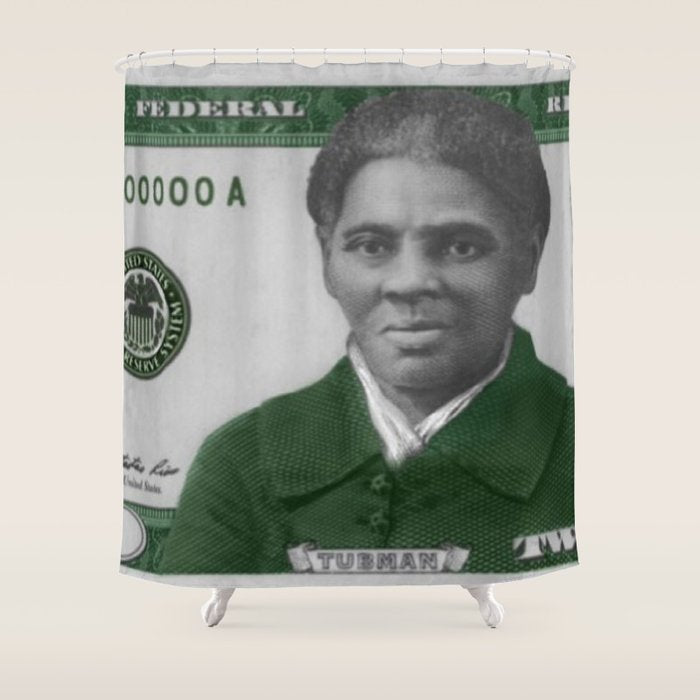 Proposed African American Icon Harriet Tubman Single U.S. Mint 20 Dollar bill Shower Curtain Gallery Image 1
